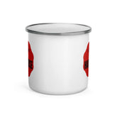 Halloween Spooky Haunted House Enamel Coffee Tea Cup Mug - Red, Mug, $ 27.50, A Moment Of Now™